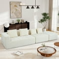 thumbnail image 2 of U_Style Modern Large Removable Modular Sofa, 3-Piece Set with Free Combination, Includes 4 Cushions, Ideal for Living Room, Bedroom, Apartment, 2 of 8
