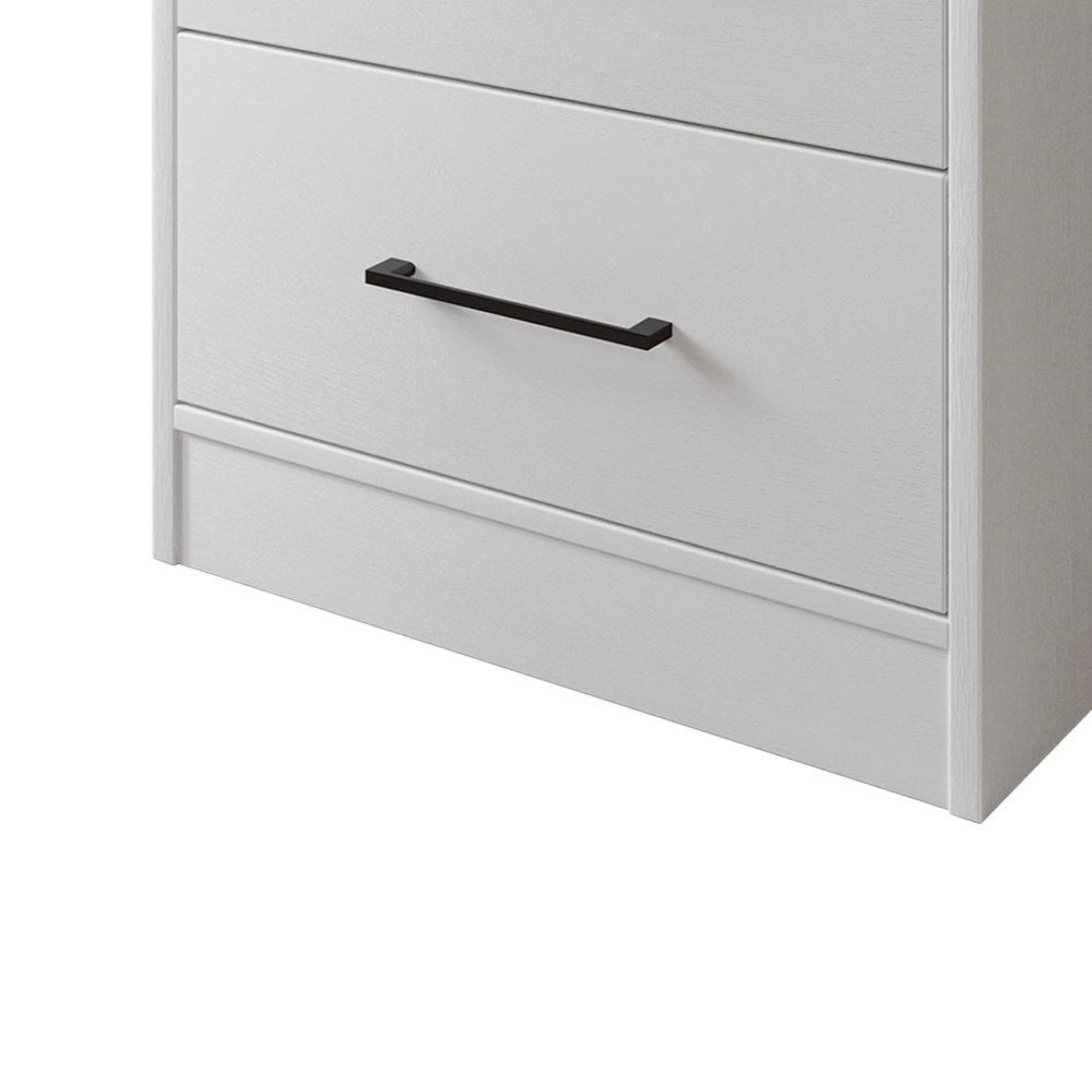 Castle Place Minimalist 2 Drawer Wooden Nightstand, White