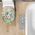 thumbnail image 4 of ZUXONGSY Hummingbird Flower Toilet Lid Seat Cover Protective Toilet Cover with Elastic Bottom Elongated Toilet Cover Protector Universal Easy to Clean Washroom Decor, 4 of 6