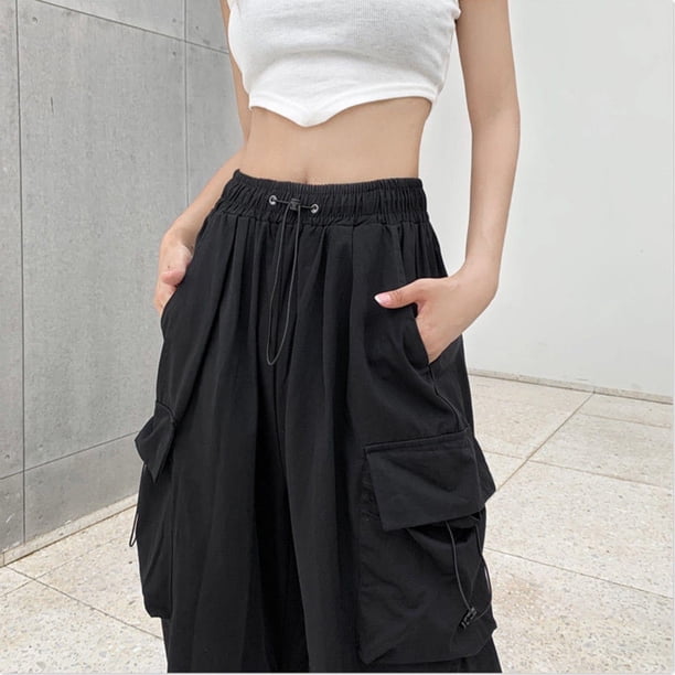 Pxiakgy Women Cargo Pants Baggy Y2K Clothing Multi Pockets High
