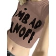 thumbnail image 2 of Coduop Women Short Sleeve Cropped T-shirt,Crew Neck Letters Print Summer Ladies Crop Tops, 2 of 9