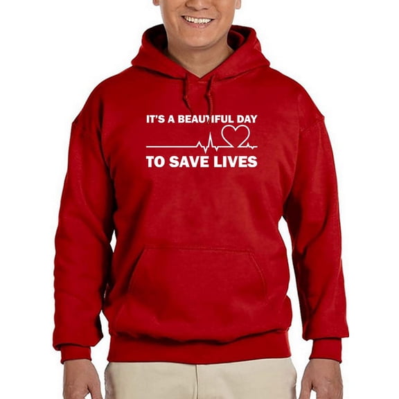 It's A Beautiful Day Quote Hoodie Men -GoatDeals Designs, Male x-Large