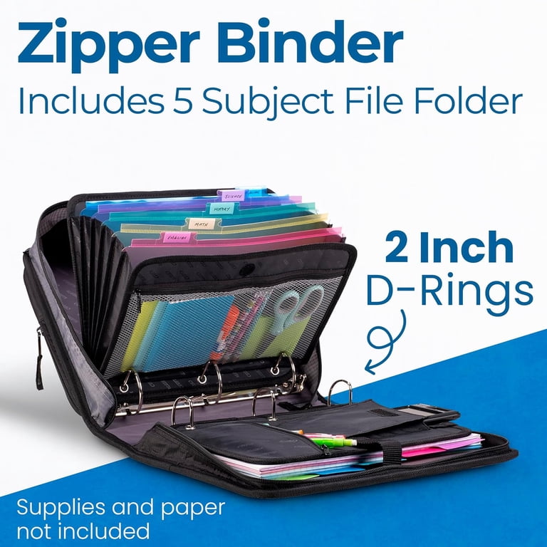 Case-it Dual-301 Multi Expandable School Binder - 2 Inch D-Rings