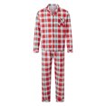 thumbnail image 2 of Christmas Family Pajamas Matching Set with Dog Lapel Neck Button Tops Pants Sleepwear, 2 of 10