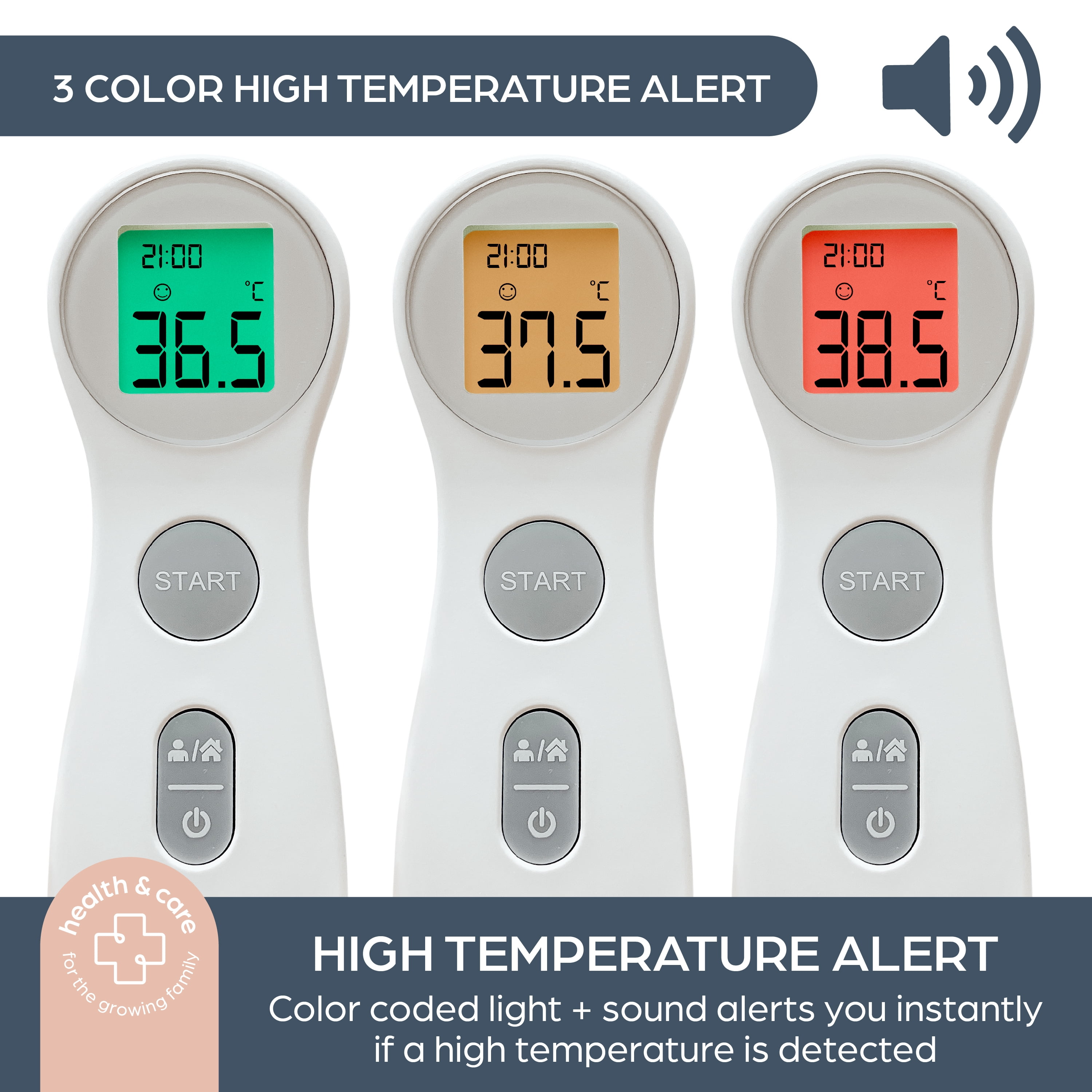 Dreambaby® Touchless Non Contact Digital Infrared Forehead Thermometer - Fever Temperature Scanner - for Baby and Adults (with Object Mode Switch Option)
