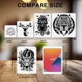 thumbnail image 2 of 3 Pcs Dragon Stencils 11.7x8.3/7.8x7.8inch Dragon Head Stencil with Paint Brush Oriental Dragon Eye Reusable Template for DIY Craft on Window Wood Wall Home Decor, 2 of 9