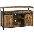 thumbnail image 2 of Alden Design Industrial TV Cabinet for 55-inch TV with Sliding Barn Doors, Rustic Brown, 2 of 9