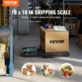 thumbnail image 2 of HCY Digital Shipping Scale, 110 lbs x 0.07 oz. Heavy Duty Postal Scale with Timer, Tare, Hold Function, 90° Foldable LCD Screen Package Scale for Laggage, Home, Post Office, AC/DC Powered, FCC Liste, 2 of 7