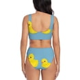 thumbnail image 3 of Honeii Cute Ducky Print Women’s Bikini Set,Two Piece Swimsuit Bathing Suits,Stylish High Elasticity Swimwear for Beach and Pool, 3 of 7