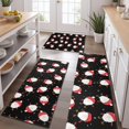 thumbnail image 2 of Black Christmas Santa Pattern Kitchen Rugs Sets Of 3,Kitchen Runner Rugs Non Skid Washable,Decorative Kitchen Floor Mats for Kitchen,Sink,Laundry,17"x30"+ 17"x47" + 17"x59", 2 of 6