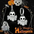 thumbnail image 4 of Halloween Spooky Ghost Huggie Hoop Earrings,Fasjewly Silver Plated Cute Ghost Halloween Dangle Earrings Cosplay Party Jewerlry Gifts for Women Men, 4 of 8
