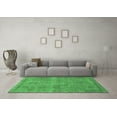 thumbnail image 3 of Ahgly Company Indoor Square Abstract Emerald Green Modern Area Rugs, 8' Square, 3 of 4