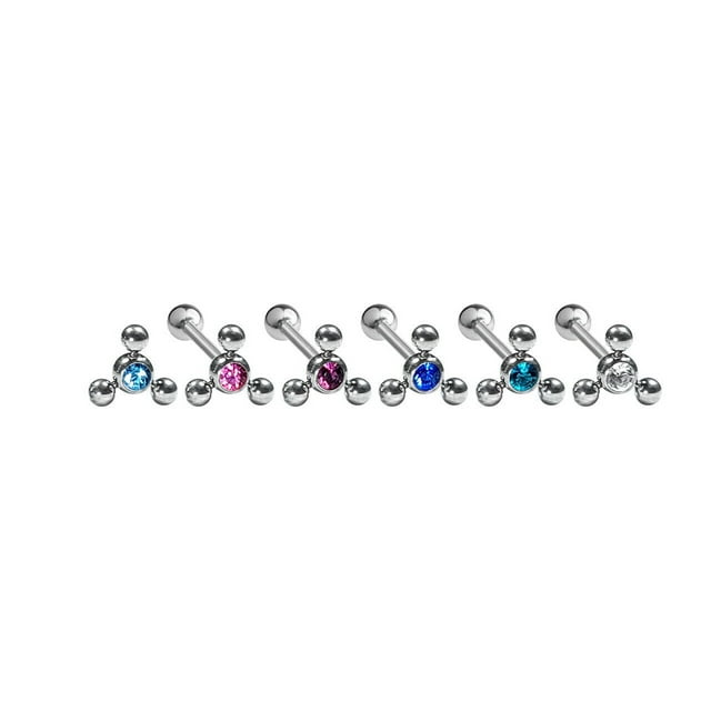 Lot de 6 Anneaux de Languette Barres Acier Chirurgical 14g