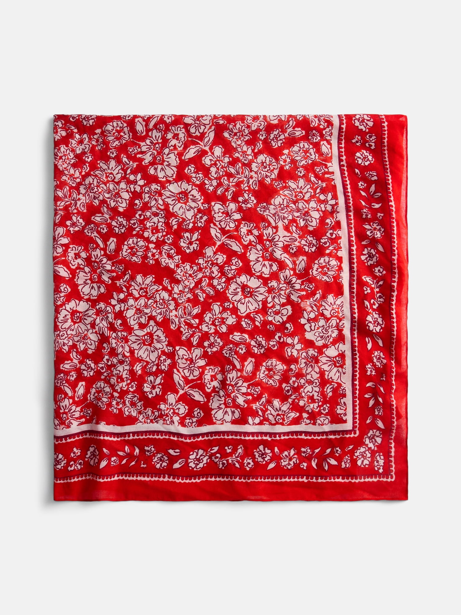 Scenario Women's Printed Square Scarf, Red