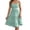 Light Green, variant on Womens Dresses Summer Women's Sleeveless Square Neck Tiered Ruffle Smocked Waist Casual Summer Dress Spaghetti Strap Sleeveless Mini Solid Black L