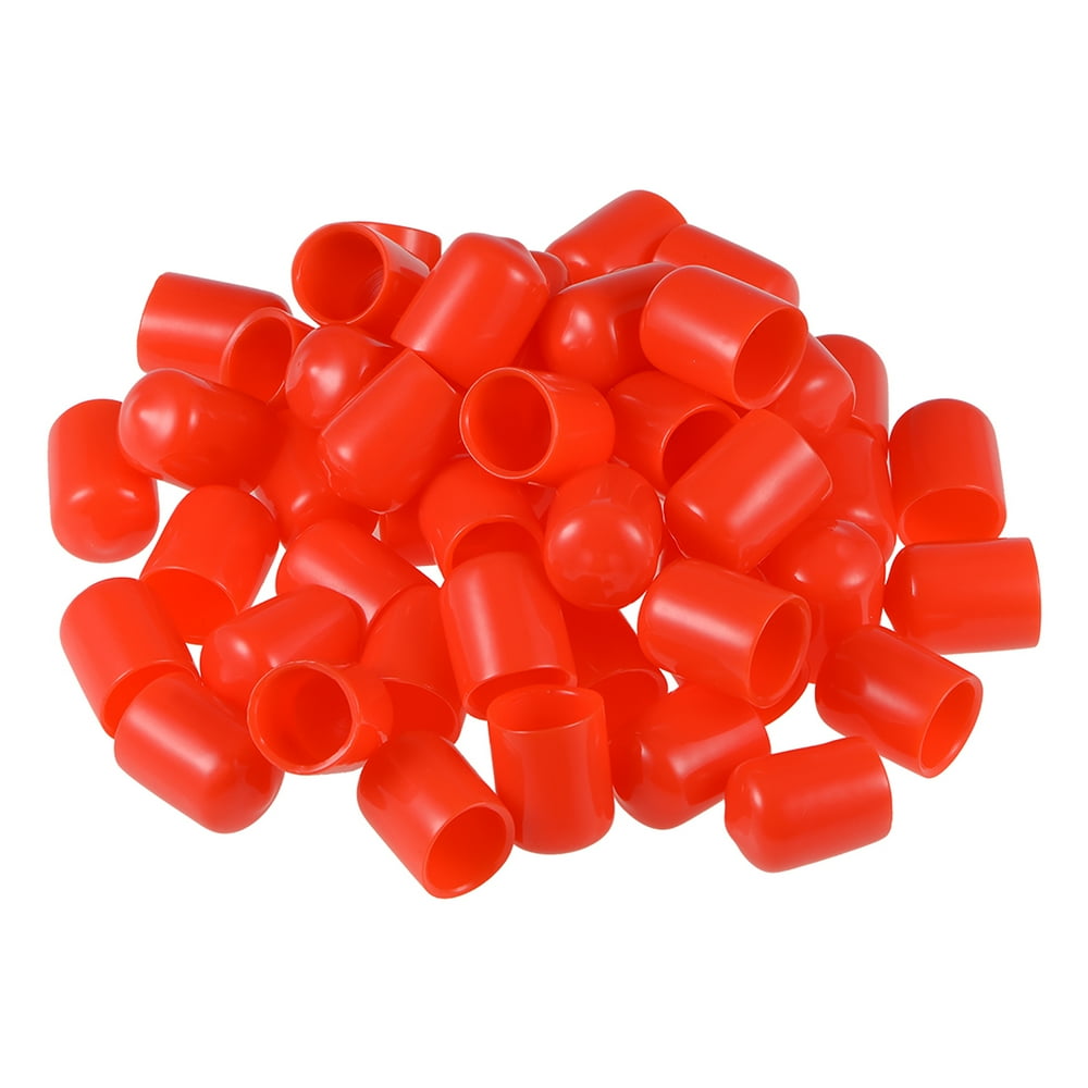 50pcs Rubber End Caps, 18mm Length 1/2inch ID Round End Cap Cover