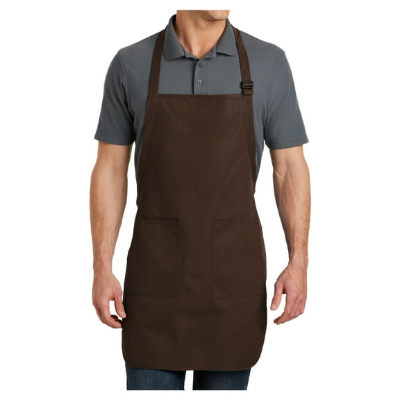 Yellow Rooster Adult Unisex Full Length Apron with Pockets Coffee Bean