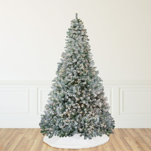 Northlight 9' Prelit Artificial Christmas Tree Flocked Winema Pine - Clear Lights