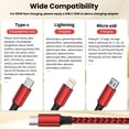thumbnail image 2 of Cable de carga múltiple Firsting 3 en 1, 100 W, 150 cm, rápido, 2 of 7