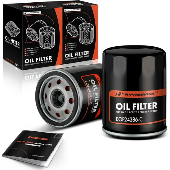 A-Premium 2-PC 10K Miles Protection Spin On Oil Filter Compatible with for Toyota Camry, RAV4, Corolla, Highlander, Matrix & Nissan & Chevy & Lexus & Infiniti & Suzuki & for Scion & Daihatsu & Geo