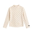 thumbnail image 3 of Girl Mock Neck Long Sleeve T Shirt Soft Basic Pullover Top Print Sweatshirt, 3 of 5