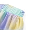 thumbnail image 3 of Cooltree Girl Summer Skort - Kids Skirt with Yellow-Purple Gradient & Floral Print & Built-in Safety Shorts Size 14, 3 of 7