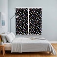 thumbnail image 3 of Colorful Polka Dot Kitchen Curtains Window Panels, Modern Minimalist Geometric Black Insulated Window Treatment Curtain, Grommet Curtains for Bedroom/Living Room/Bathroom, 2 Piece 42"Wx63"L, 3 of 8