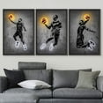 thumbnail image 3 of wall26 Framed Canvas Print Wall Art Set Neon Light Basketball Player Slam Dunk Sports &amp; Fitness Athletes Digital Art Pop Art Modern Portrait for Living Room, Bedroom, Office - 16"x24"x3, 3 of 5