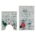 thumbnail image 5 of Sussexhome Toilet Mat Set - 2-Piece Designer Print Bathroom Contour Rugs Combo - Non Slip, Soft Cotton & Absorbent Floor Carpets - Machine Washable - 20x31.5" Large Sink Bathmat, 20x24" Toilet Rug, 5 of 10