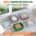 thumbnail image 3 of Shampoo Bar Travel Case Compatible with Kitsch, Leakproof Silicone Small Travel Soap Case with Draining Pad, Portable Soap Container for Gym & Camping, 1 Pack (Butter Yellow), 3 of 7