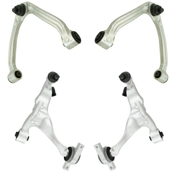TRQ 4 Piece Upper & Lower Control Arms w/ Ball Joints Kit for Infiniti M35 M45 PSA87766