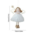 thumbnail image 3 of Daiosportswear 3.9x0.8x5.5in Christmas Angel Doll Decoration,1-Pack Metal/Plastic/Cloth Ornament,Golden/Silver,Tree Pendant,Festive,Durable,for Home/Party,Thanksgiving/Birthday/Christmas Gift, 3 of 6