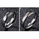 thumbnail image 4 of Anillos para parejas, conjunto a juego con forma de corazón de acero inoxidable para él y para ella, parejas de amor real, banda de boda, anillos de corazón para parejas (un par) Adepaton WMZL-973-34, 4 of 7