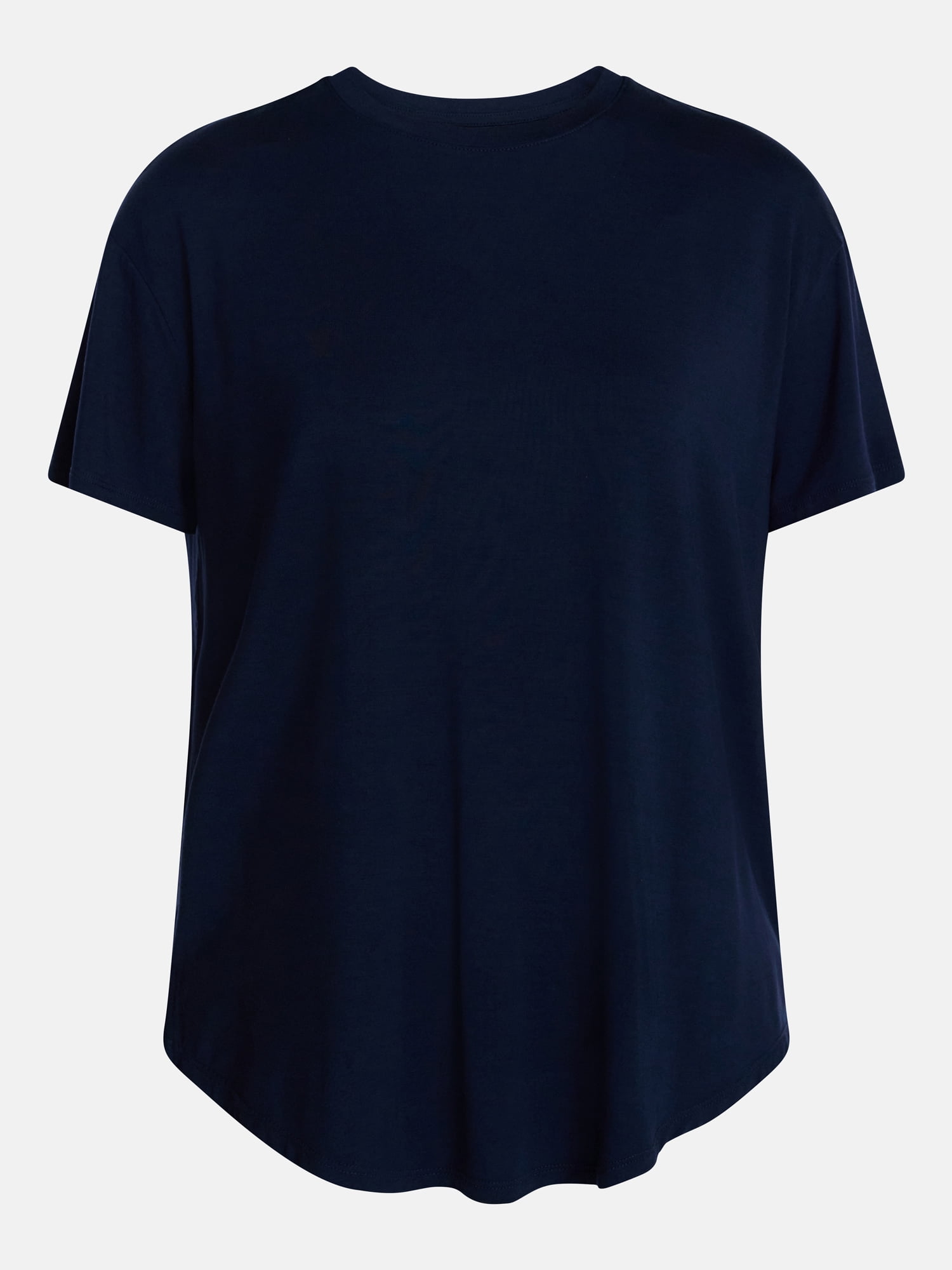Time and Tru Women's Tunic Tee with Short Sleeves, Sizes XS-XXXL
