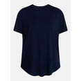 thumbnail image 6 of Time and Tru Women's Tunic Tee with Short Sleeves, Sizes XS-XXXL, 6 of 6