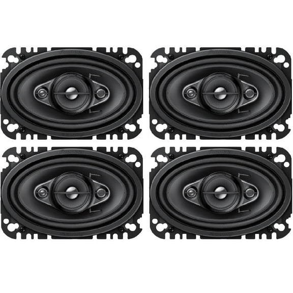 2- Pairs Pioneer TS-A4670F 4 x 6" 4-Way 210 Watts Coaxial Car Speaker
