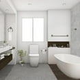 thumbnail image 3 of Design House Kimball 4-Piece Satin Nickel Bathroom Accessory Kit with Towel Bar, Towel Ring, Toilet Paper Holder, and Robe Hook, 3 of 14