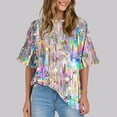 thumbnail image 2 of Summer Clothes for Women Over 50 Shorts Women Blouses and Tops Fashion V Neck Oversized Button Down Shirts for Women, 2 of 6