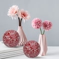 thumbnail image 5 of Hiziwimi 3Pcs 8cm/3.15inch Red Mosaic Decoration Ball Set Centerpiece Balls Gradient Mosaic Glass Solid Ball , for Centerpiece Bowls, Vases, Tables, Wedding, Party Thanksgiving Christmas Decoration, 5 of 5