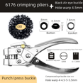 thumbnail image 1 of Kit de herramientas de instalación de gafas con anillo de Metal de 5mm, alicates de perforación Airsoft, perforador de agujeros de ojo de pollo, juegos de herramientas de artesanía de cuero, 1 of 5