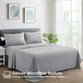 thumbnail image 3 of HURBANE HOME Decor 4 Pieces Solid Bed Sheet Set - 2600 Series, Soft Cooling Sheets & Pillowcases Without Fillers, Hotel Luxury, Classic Collection With 16" Deep Pocket, Shrink & Fade Resistant, 3 of 9
