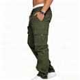 thumbnail image 5 of Mavick Pants for Men Drawstring Casual Hiking Joggers Athletic Trousers Loose Straight Sweatpants for Men, 5 of 9