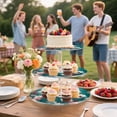 thumbnail image 6 of 3-Tier Acrylic Cupcake Stand Sturdy Dessert Display Cupcake Tower Cupcake Holder for Party Wedding Outdoor Picnic Beautiful Floral Pattern, 6 of 8