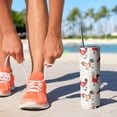 thumbnail image 2 of 20oz White Chicken Folk Pattern Skinny Tumblers Stainless Steel Tumbler with Lid and Straw,Vacuum Insulated Double Wall Travel Tumbler Cups with Cleaning Brush for Coffee,Tea, 2 of 6