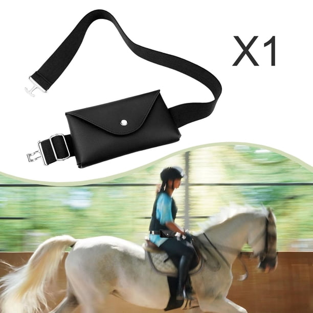 Bolsa de cinturón ecuestre, funda portátil para teléfono, ideal para correr, caminar y deportes al libre. Negro