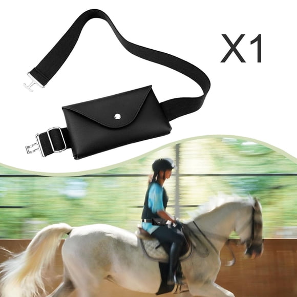 Bolsa de cinturón ecuestre, funda portátil para teléfono, ideal para correr, caminar y deportes al libre. Negro