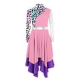 thumbnail image 3 of Zaldita Kids Girls Liturgical Praise Dance Dress Camouflage Print Long Sleeve Worship Lyrical Church Robe Dancewear Pink 10, 3 of 6