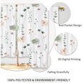 thumbnail image 4 of Green Teal Floral Kitchen Curtains Watercolor Flower Boho Small Short Cafe Window Curtains Minimalist Leaf Botanical Bathroom Living Room Bedroom Window Drapes Treatment (26x36 Inch), 4 of 6