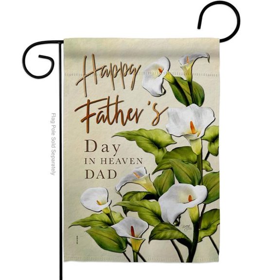 Breeze Decor G165241-BO Fathers Day In Heaven Family Father 13 x 18.5 in. Double-Sided Decorative Vertical Garden Flags for House Decoration Banner Yard Gift