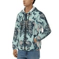 thumbnail image 3 of Honeii Butterflies Skull Bows Print Hoodies for Men, Pullover & Full Zip, Breathable Zip up Hoodie, Sweatshirt-Large, 3 of 5